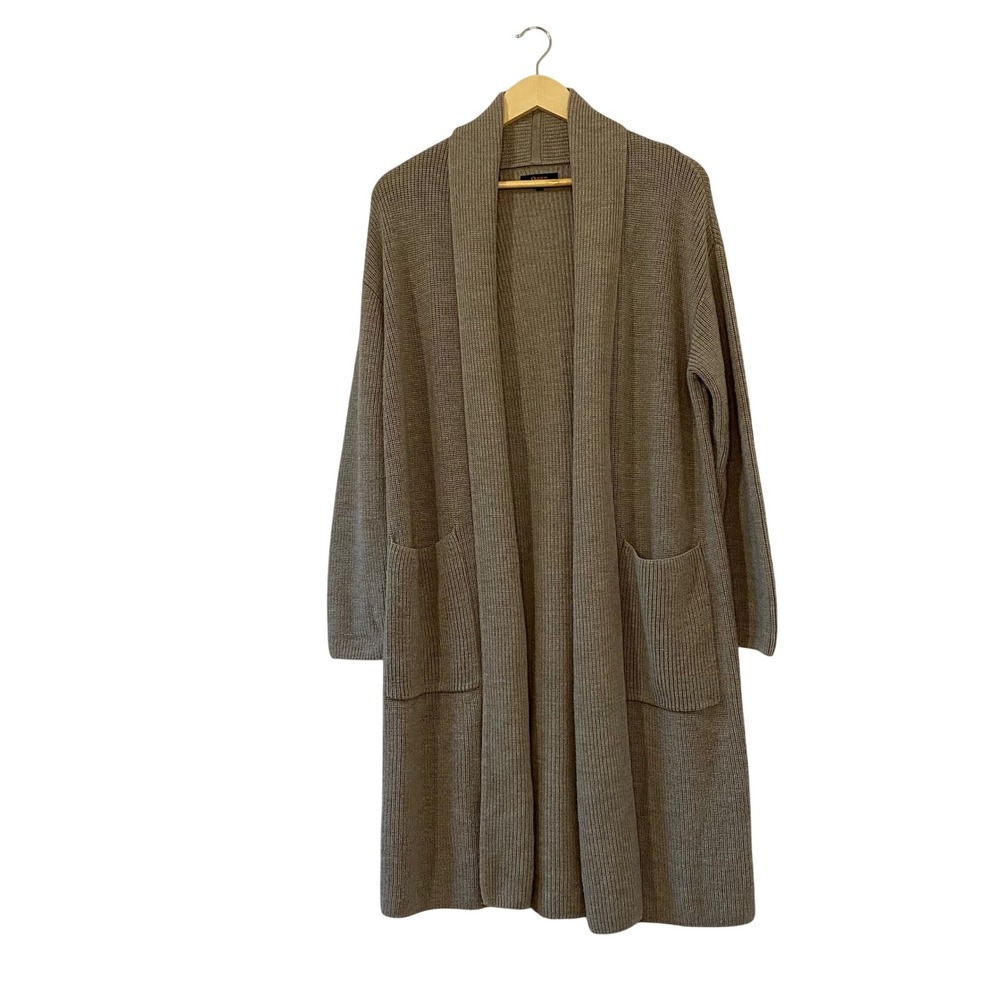 Quince Australian Merino Wool Duster Cardigan Malted Toffee Brown Medium NWOT